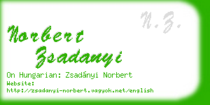 norbert zsadanyi business card